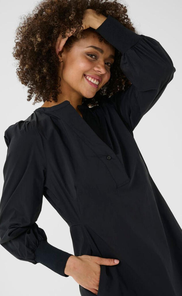 Culture Kjole - Antoinett Rib - Black