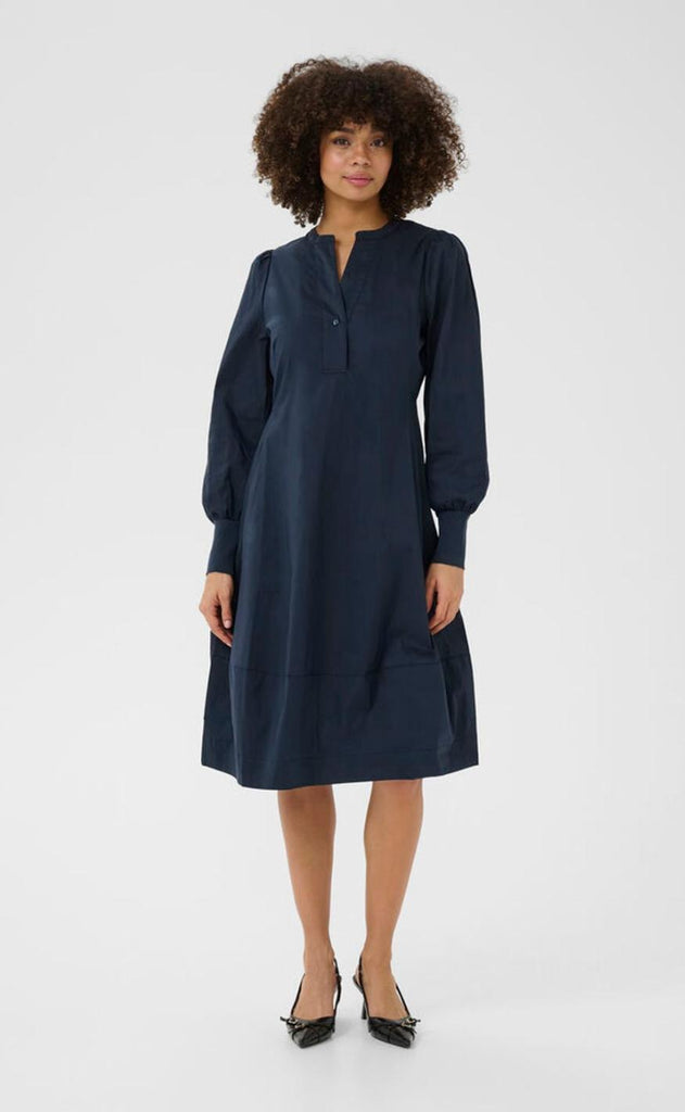 Culture Kjole - Antoinett Rib - Blue Iris