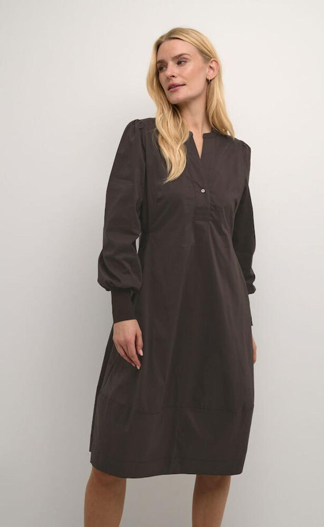 Culture Kjole - Antoinett Rib - Demitasse