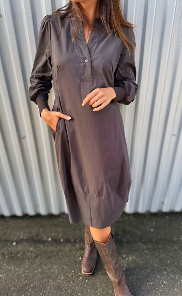 Culture Kjole - Antoinett Rib - Demitasse