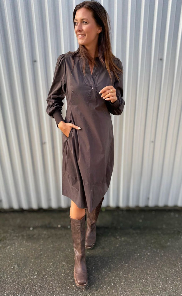 Culture Kjole - Antoinett Rib - Demitasse