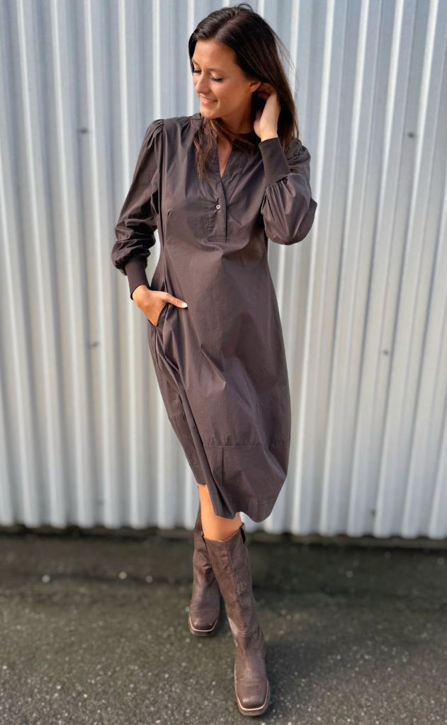 Culture Kjole - Antoinett Rib - Demitasse