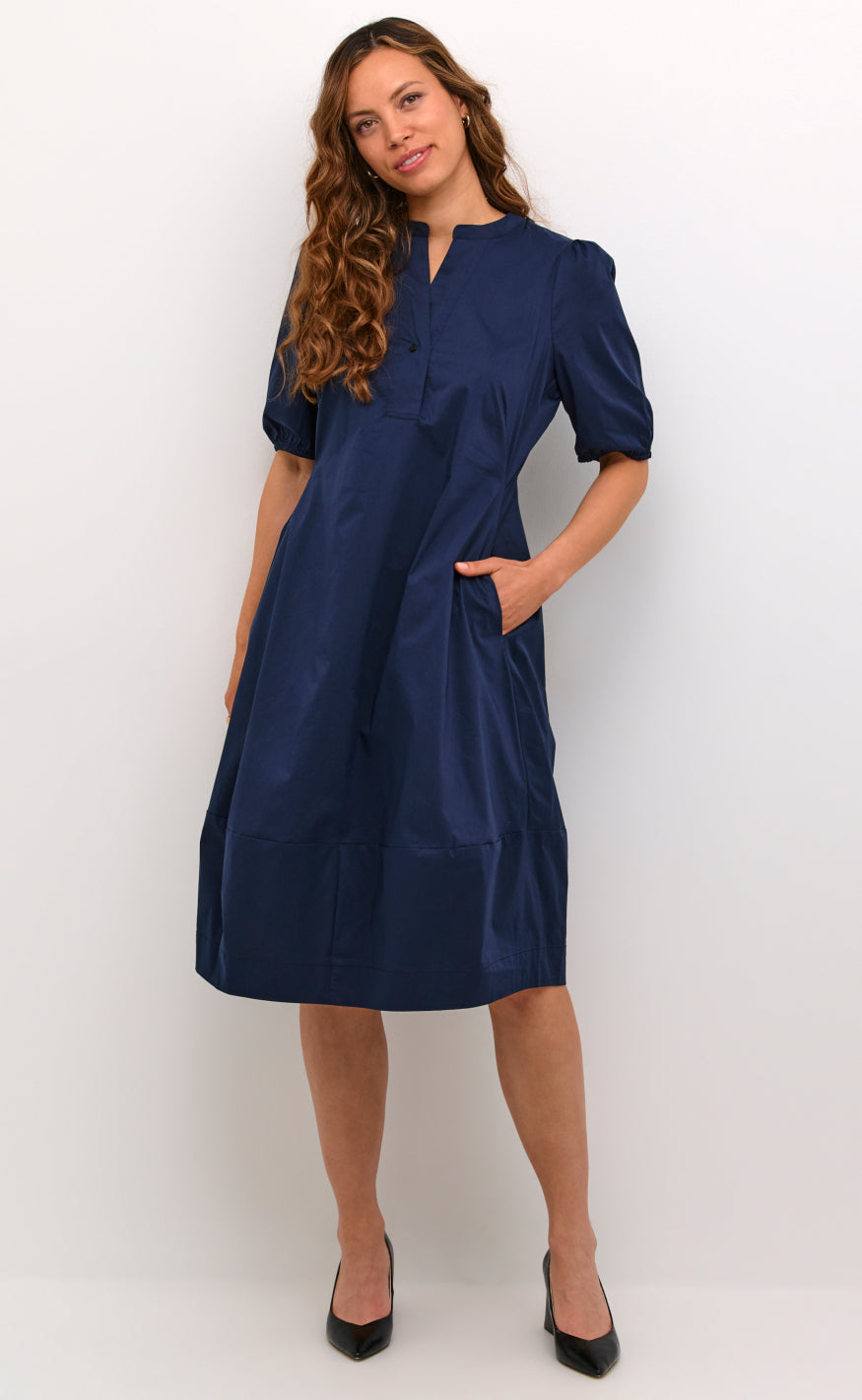 Culture Kjole - Antoinett SS - Blue Iris