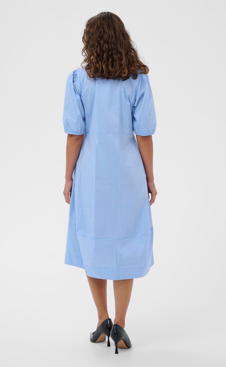 Culture Kjole - Antoinett SS Placket - Forever Blue