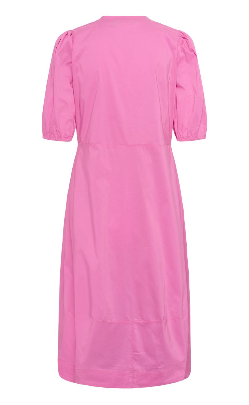Culture Kjole - Antoinett SS Placket - Fuchsia Pink