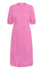 Culture Kjole - Antoinett SS Placket - Fuchsia Pink
