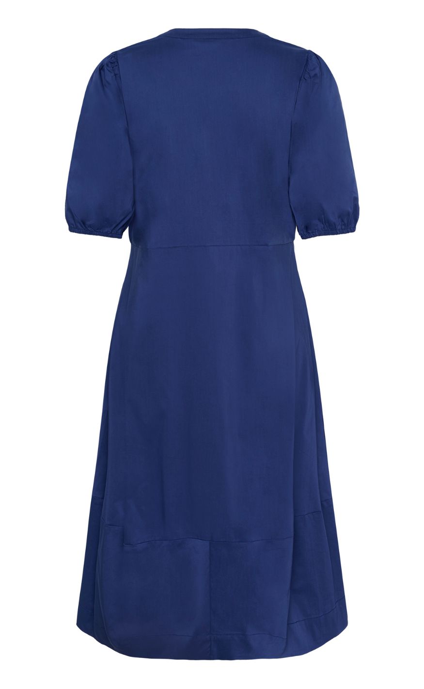Culture Kjole - Antoinett SS Placket - Mazarine Blue