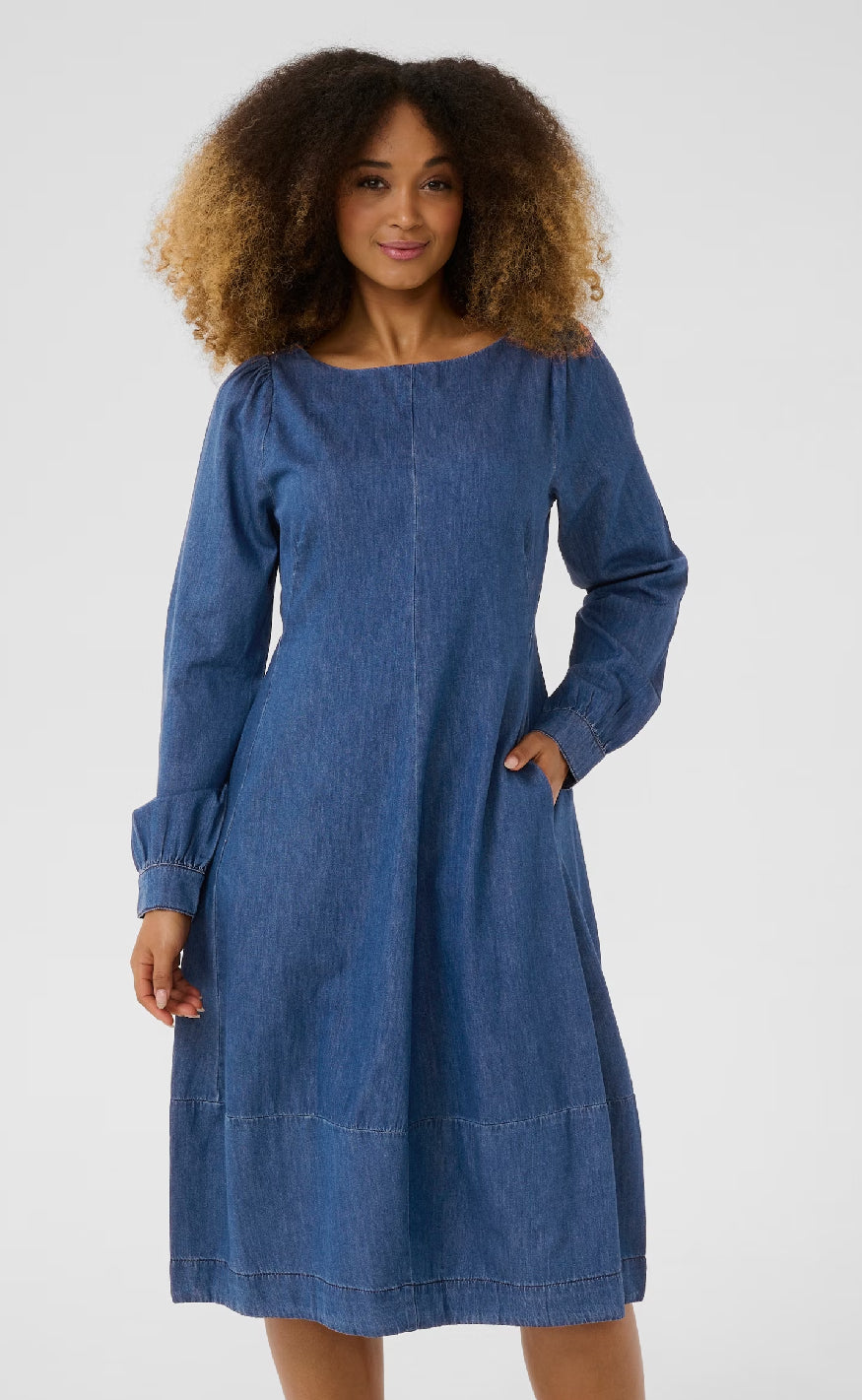 Culture Kjole - Arpa Antoinet - Dark Blue Wash
