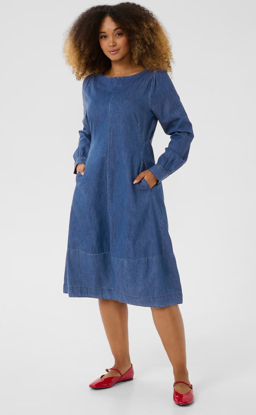 Culture Kjole - Arpa Antoinet - Dark Blue Wash