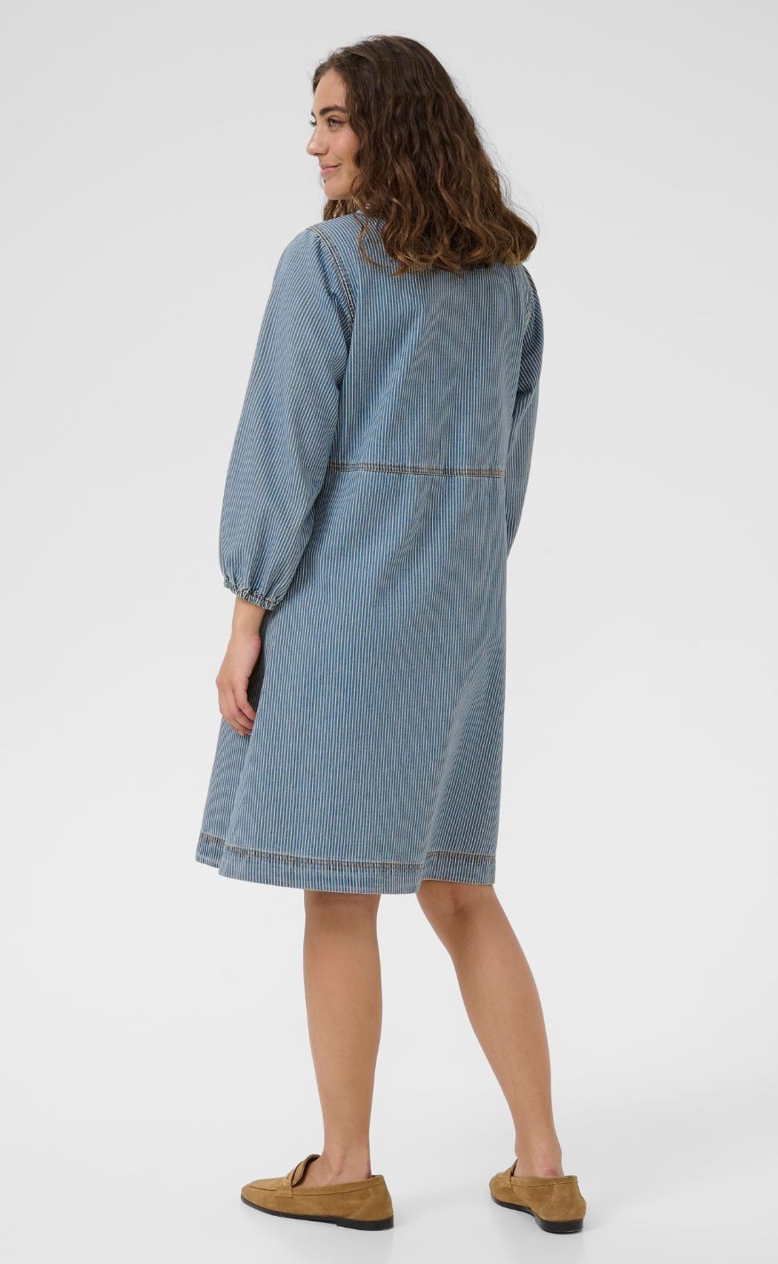 Culture Kjole - Ayna - Blue/White Stripe