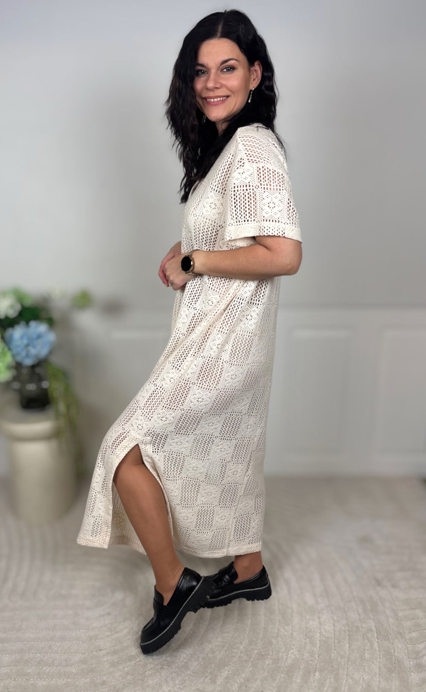 Culture Kjole - Consta Kaftan - Whitecap