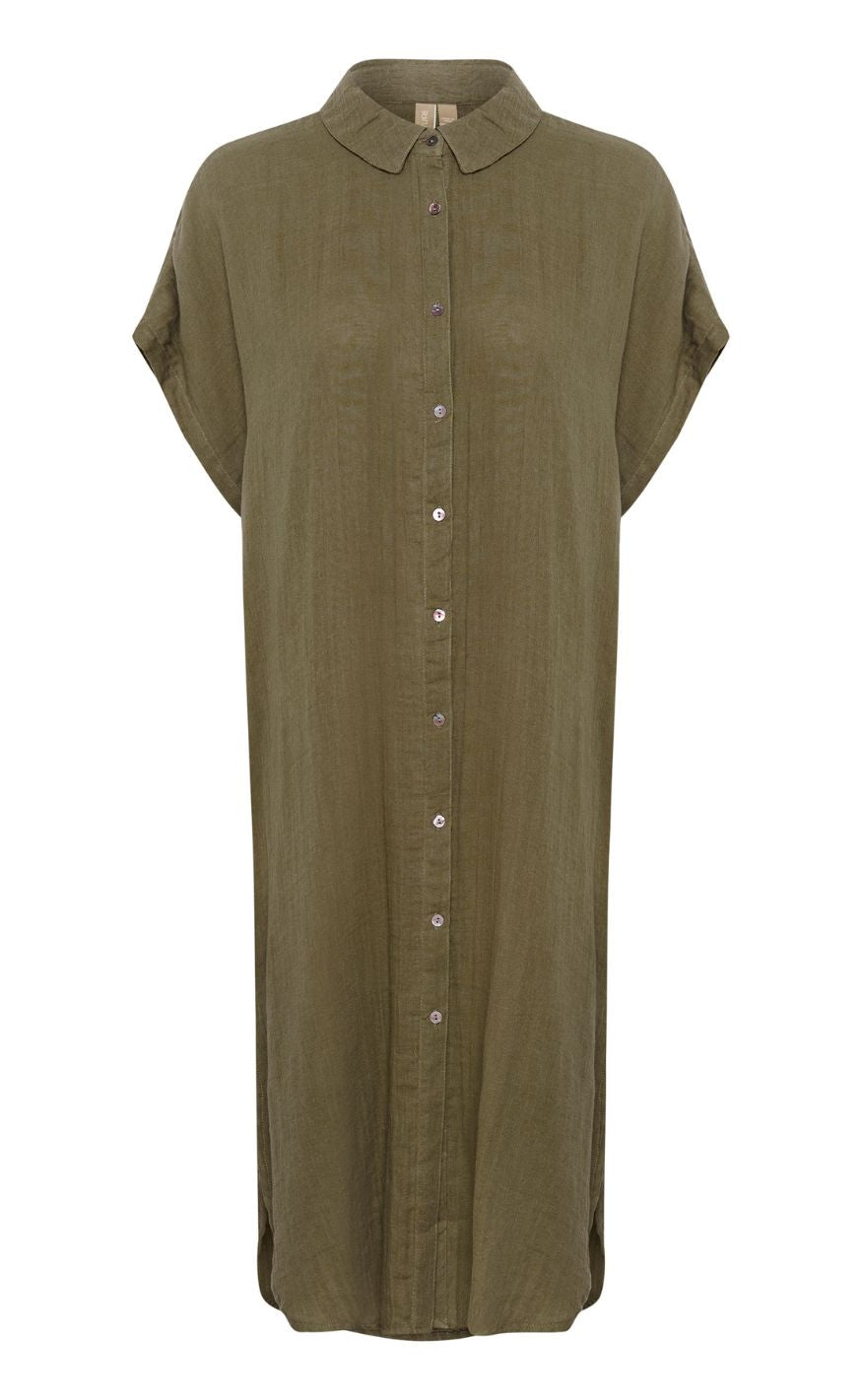 Culture Kjole - Elina Kaftan - Dusky Green