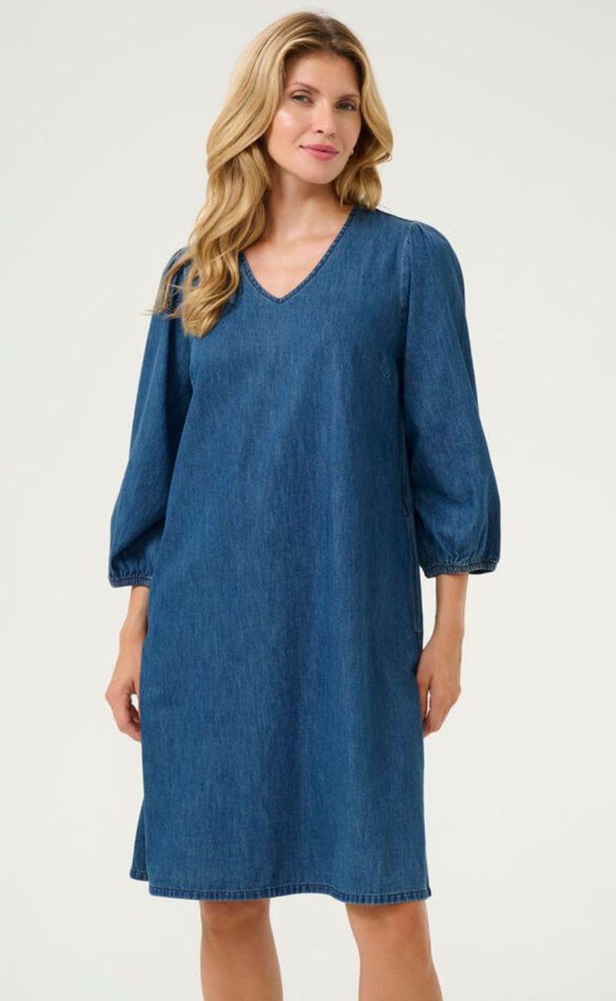 Culture Kjole - Livie Arpa - Dark Blue Wash