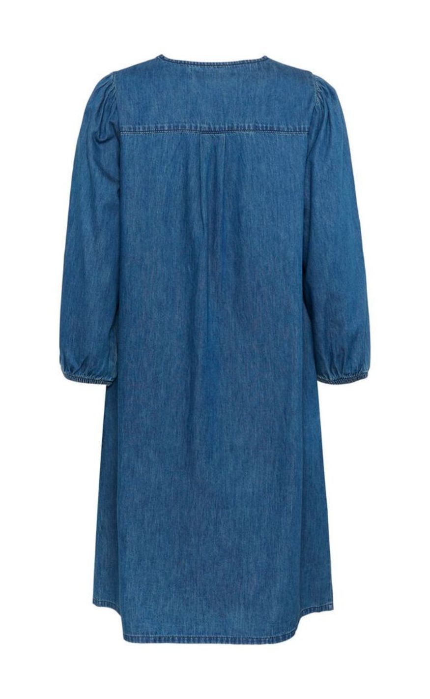 Culture Kjole - Livie Arpa - Dark Blue Wash
