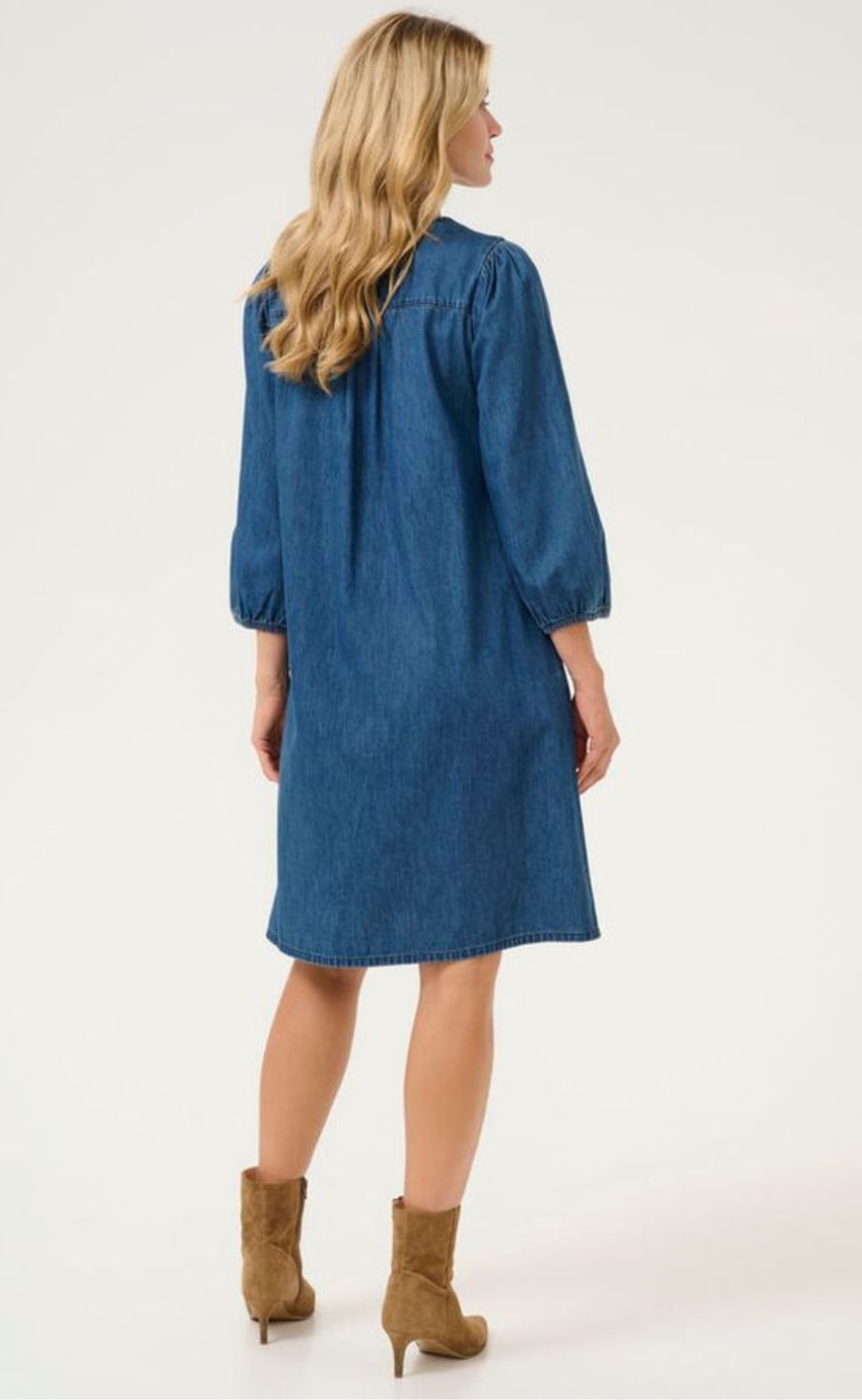 Culture Kjole - Livie Arpa - Dark Blue Wash