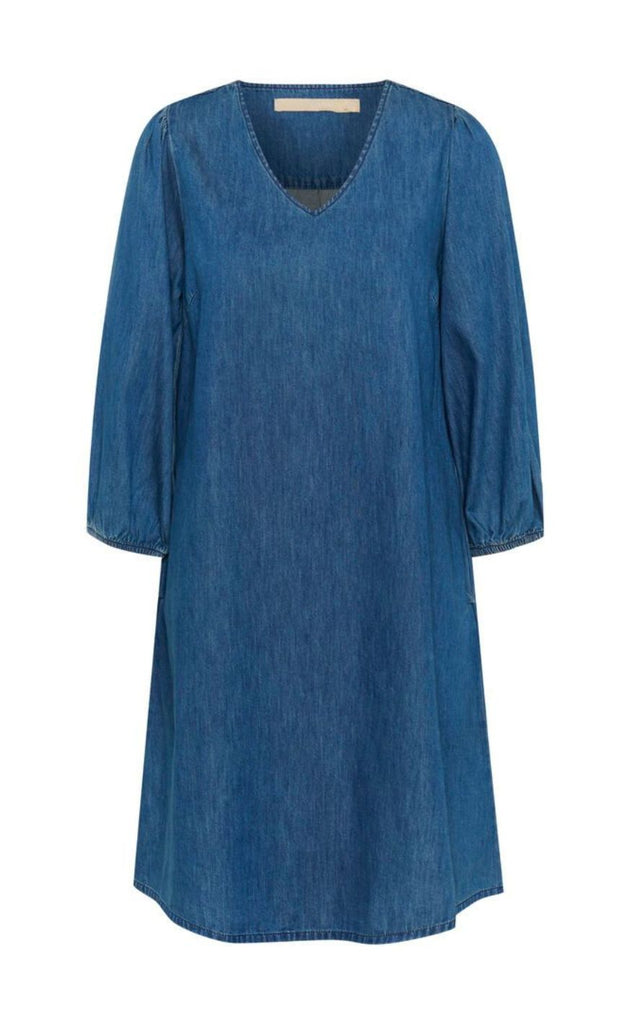 Culture Kjole - Livie Arpa - Dark Blue Wash
