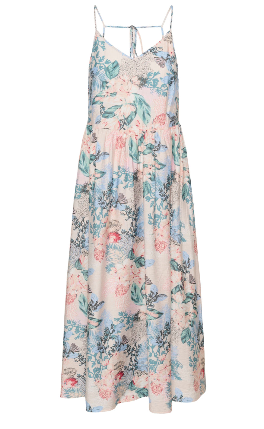 Culture Kjole - Lotus Greece - Whitecap/Blue Leaf