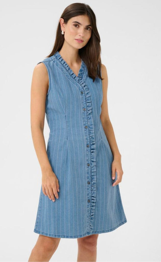 Culture Kjole - Renny - Light Blue Wash