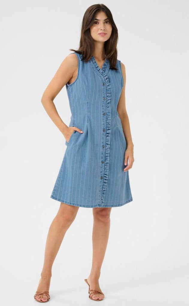 Culture Kjole - Renny - Light Blue Wash