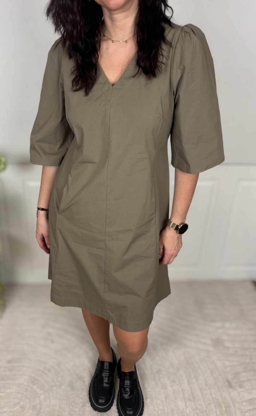 Culture Kjole - Ubendine - Dusky Green