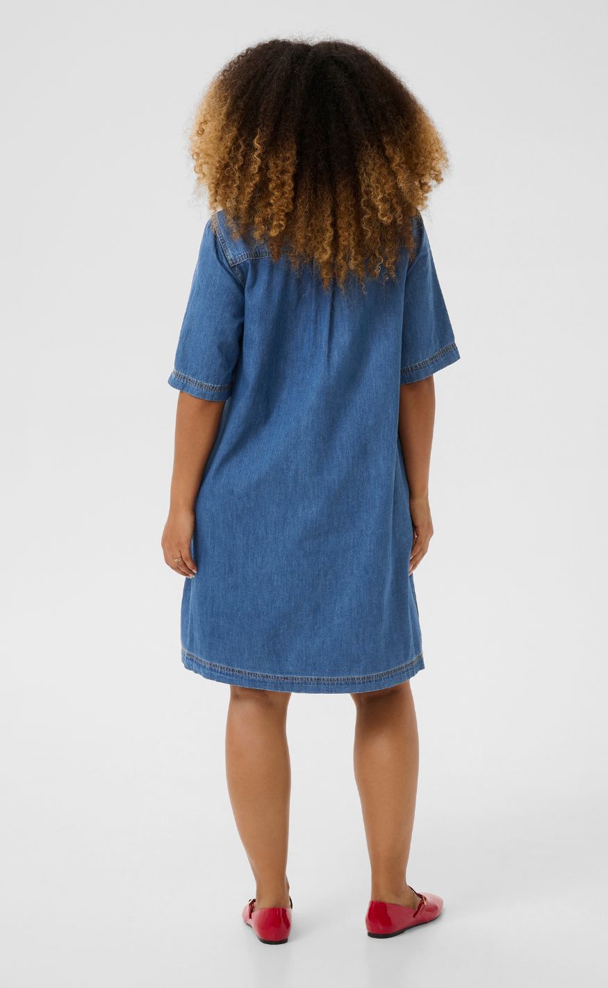 Culture Kjole - Winnie Arpa - Dark Blue Wash