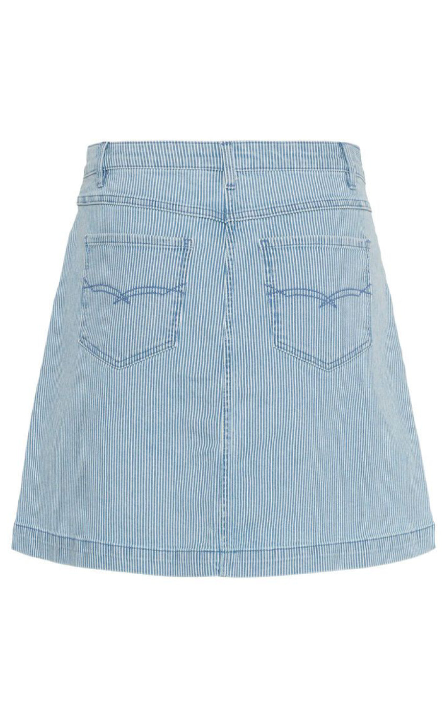 Culture Nederdel - Milky Short - Blue/White Stripe