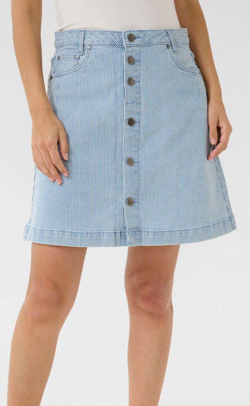 Culture Nederdel - Milky Short - Blue/White Stripe