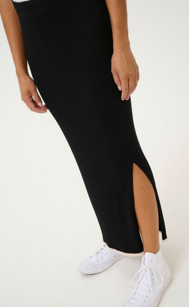 Culture Nederdel - Sabi Annemette Tube - Black/Whitecap stripe