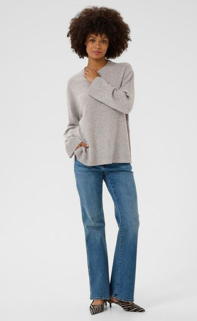 Culture Pullover - Bjanca Arrow - Mid Grey Melange