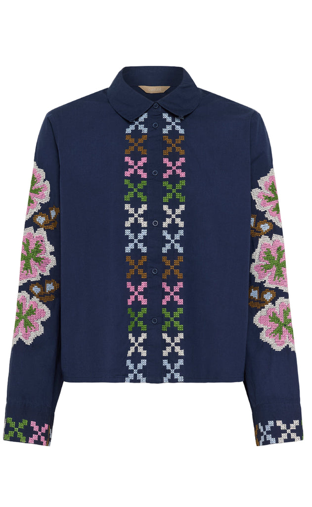 Culture Skjorte - Breezy - Dress Blues