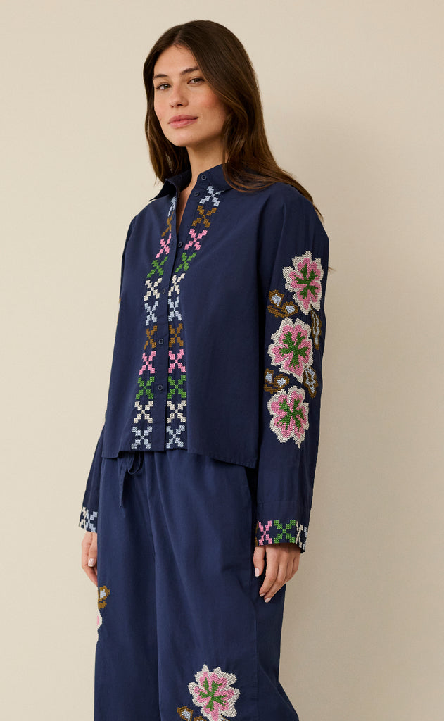 Culture Skjorte - Breezy - Dress Blues