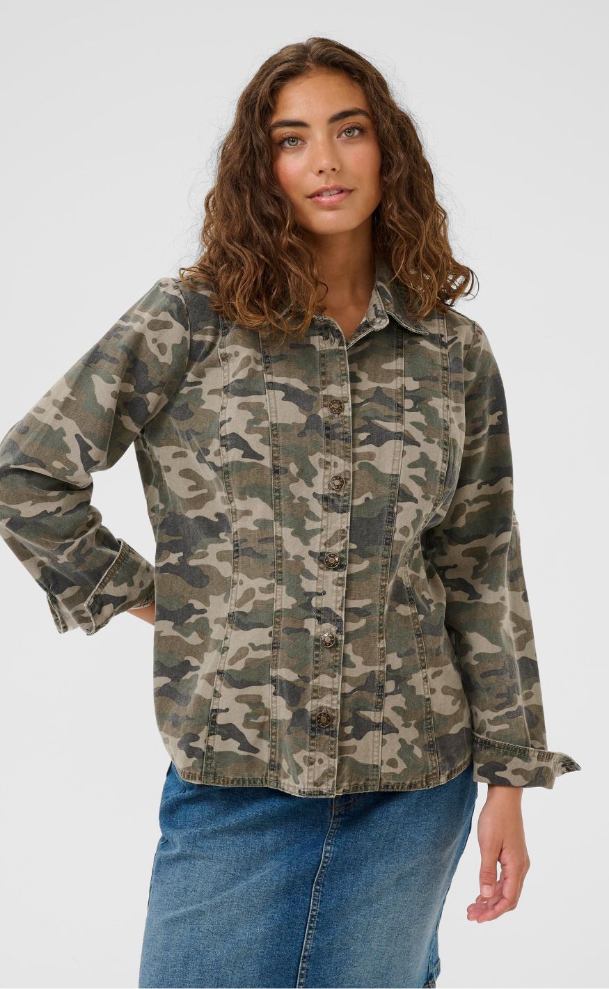 Culture Skjorte - Camilja - Camouflage