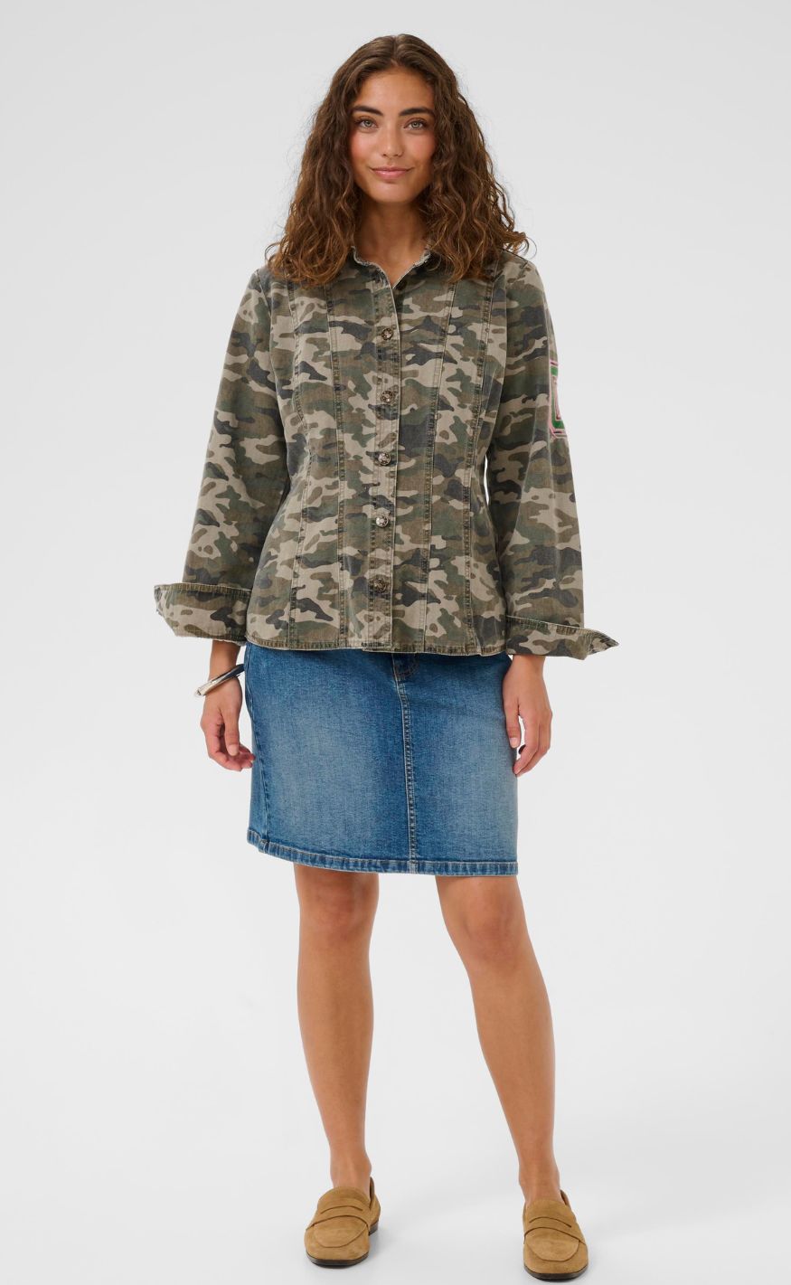 Culture Skjorte - Camilja - Camouflage