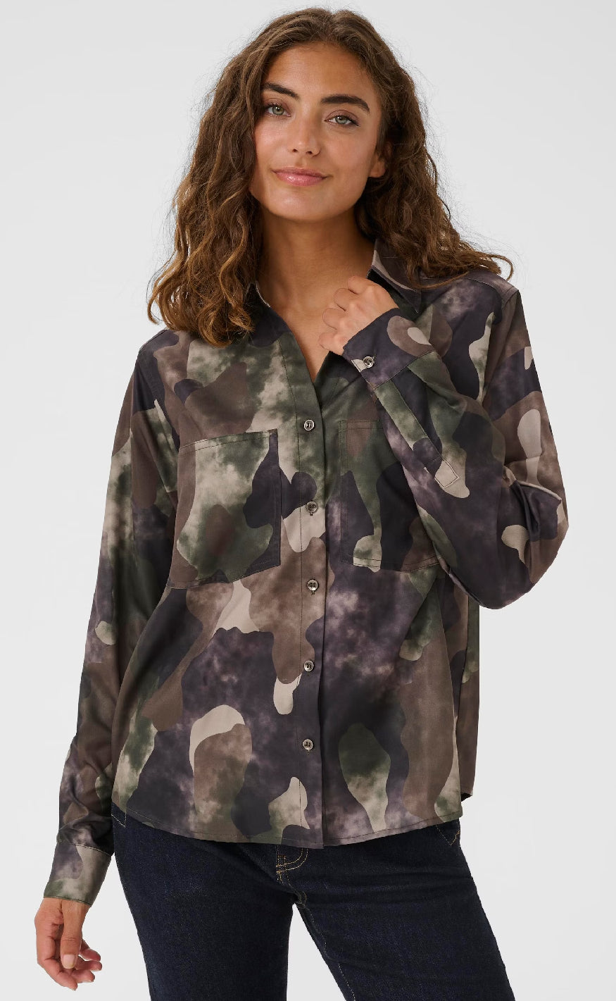 Culture Skjorte - Camuna - Camouflage