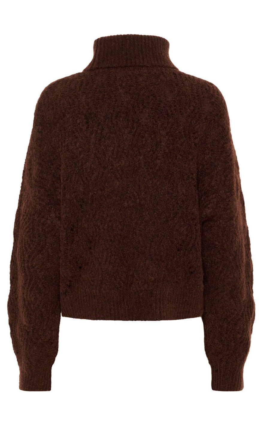 Culture Strik - Kimmy Rollneck - Bitter Chocolate Melange