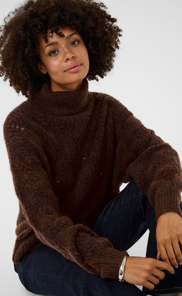 Culture Strik - Kimmy Rollneck - Bitter Chocolate Melange