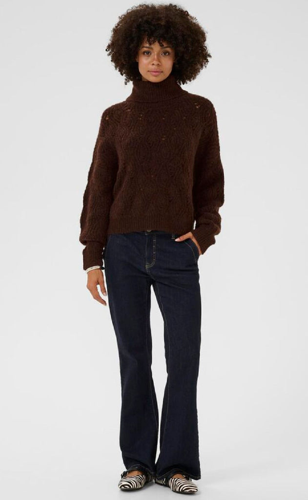 Culture Strik - Kimmy Rollneck - Bitter Chocolate Melange