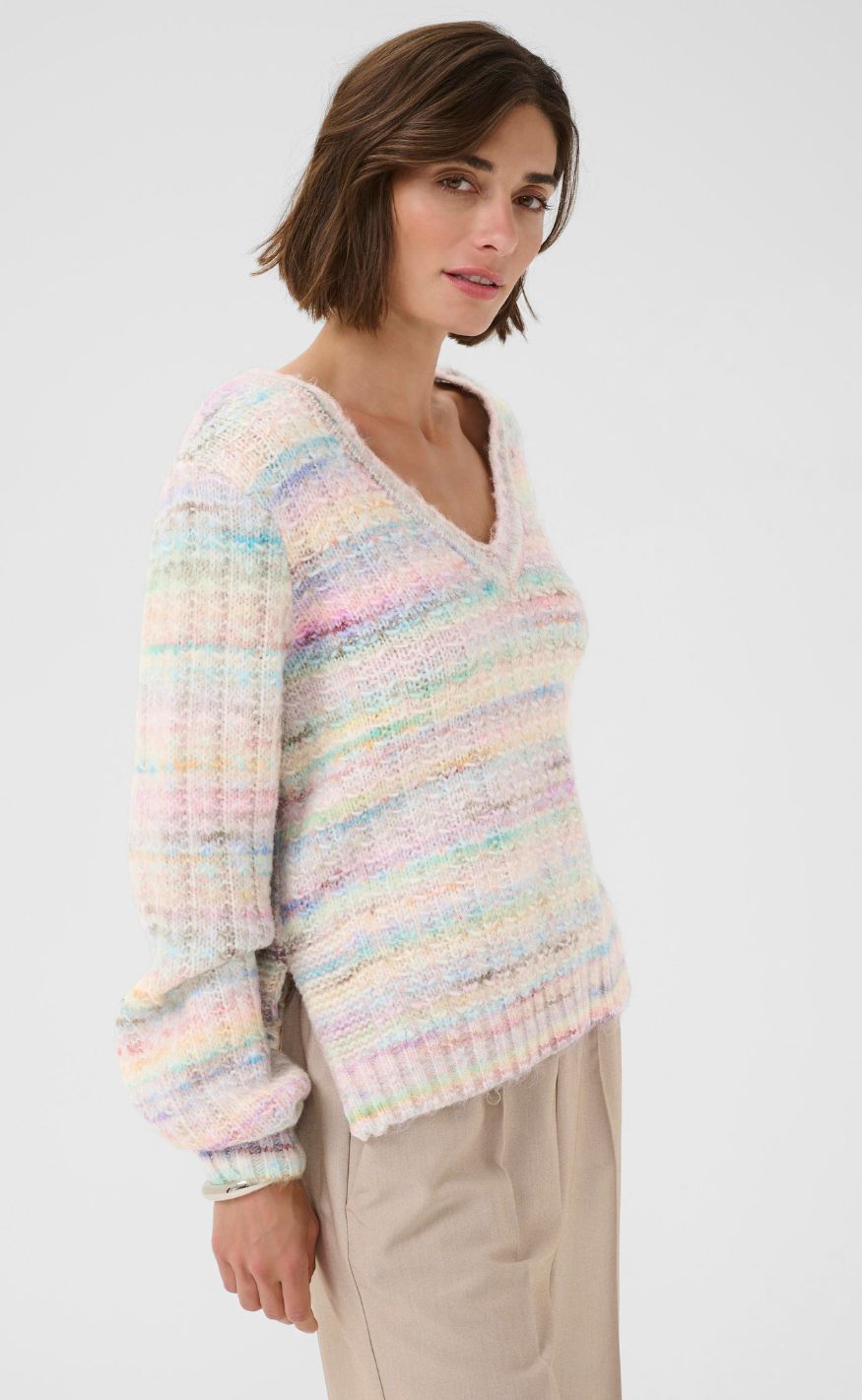 Culture Striktrøje - Bilo - Pink Multi