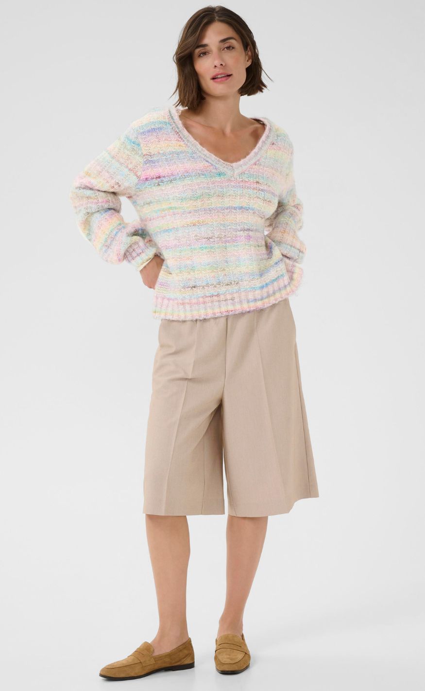 Culture Striktrøje - Bilo - Pink Multi