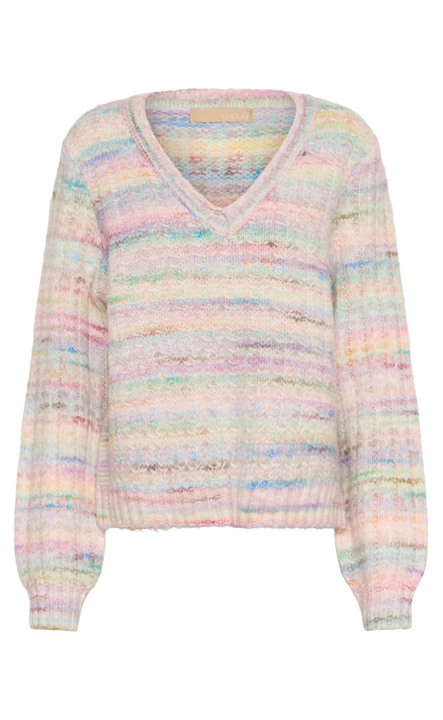 Culture Striktrøje - Bilo - Pink Multi