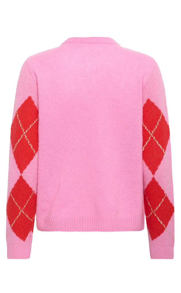 Culture Striktrøje - Harlekin Katrina - Fuchsia Pink Melange