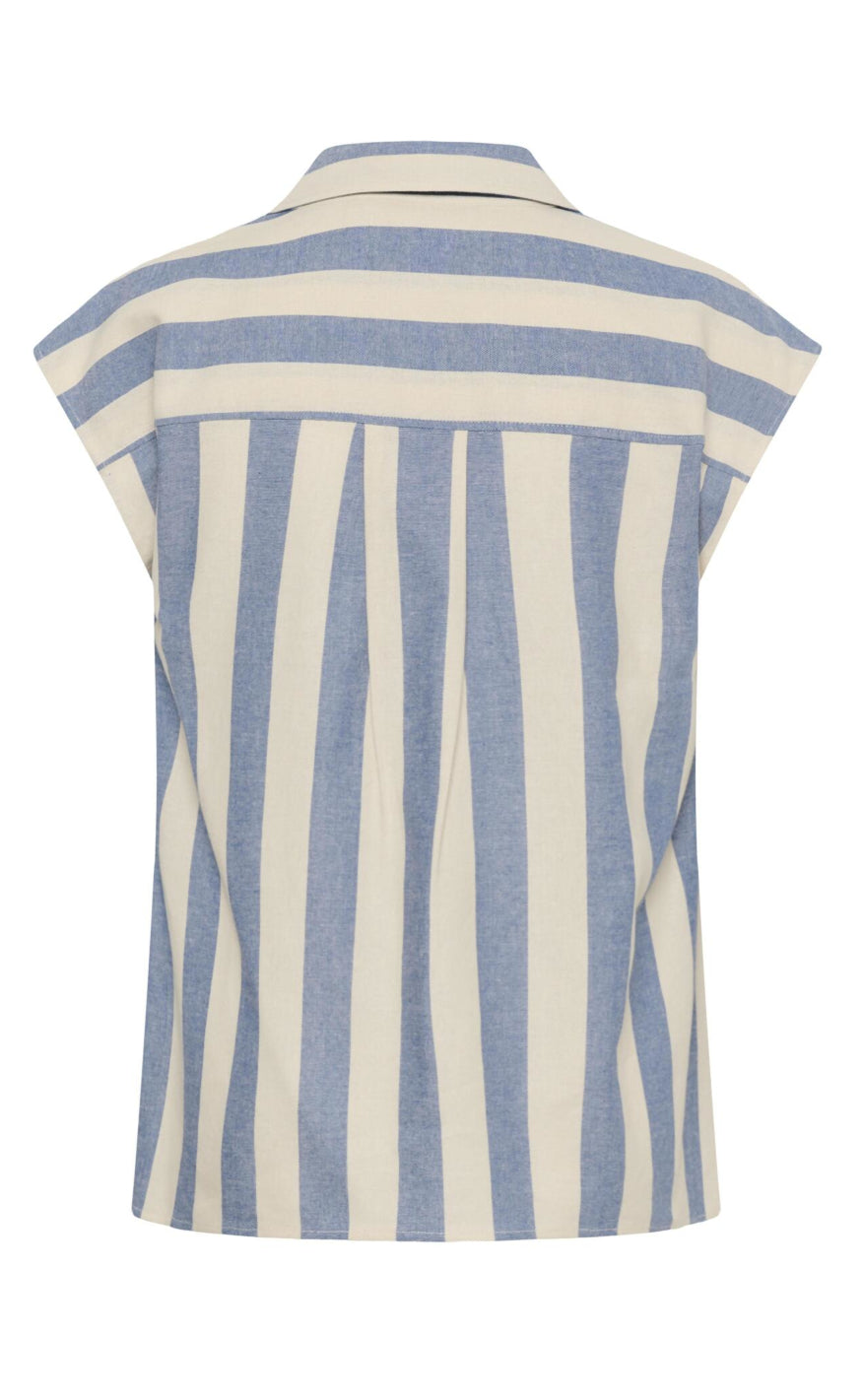 Culture Top - Kapina - Whitecap/Blue Stripe