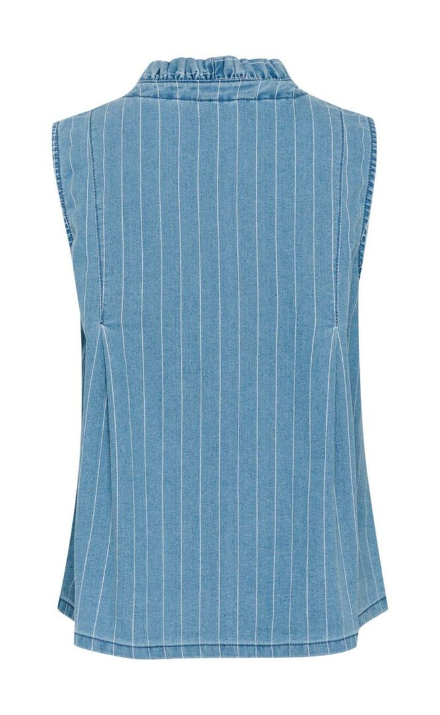 Culture Top - Renny - Light Blue Denim