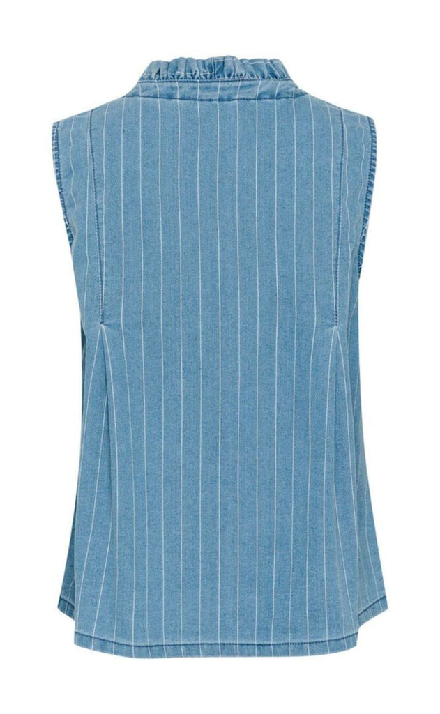 Culture Top - Renny - Light Blue Denim