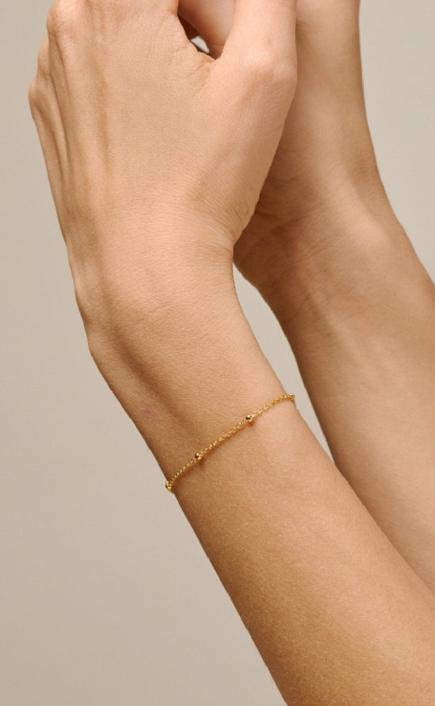 ENAMEL Copenhagen Armbånd - Beaded Chain - Gold Colour