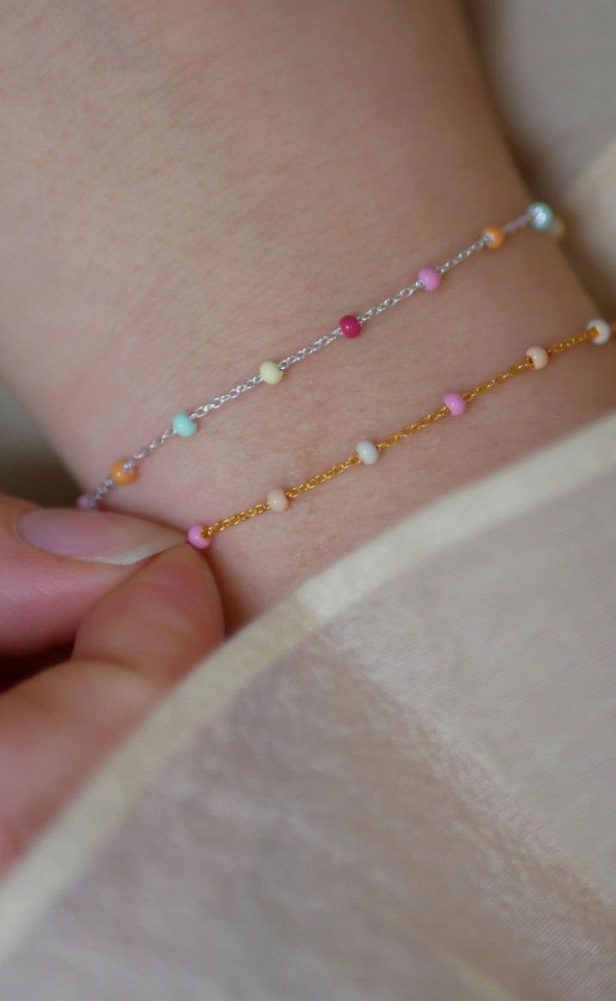 ENAMEL Copenhagen Armbånd - Lola - Rainbow Silver Colour