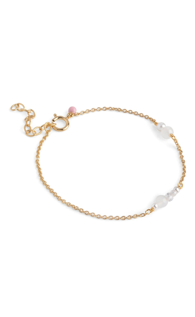 ENAMEL Copenhagen Armbånd - Sofia - White and Pearls