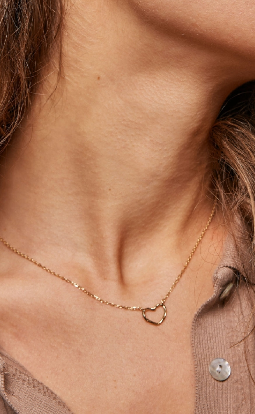 ENAMEL Copenhagen Halskæde - Organic Heart - Gold Colour
