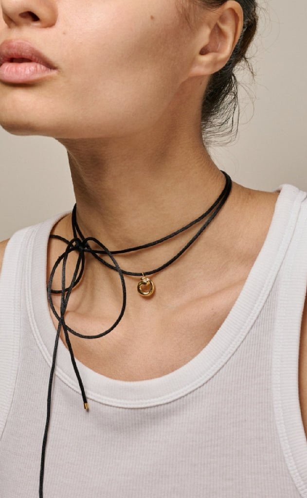 ENAMEL Copenhagen Halskæde - Sora Tie - Silver Colour