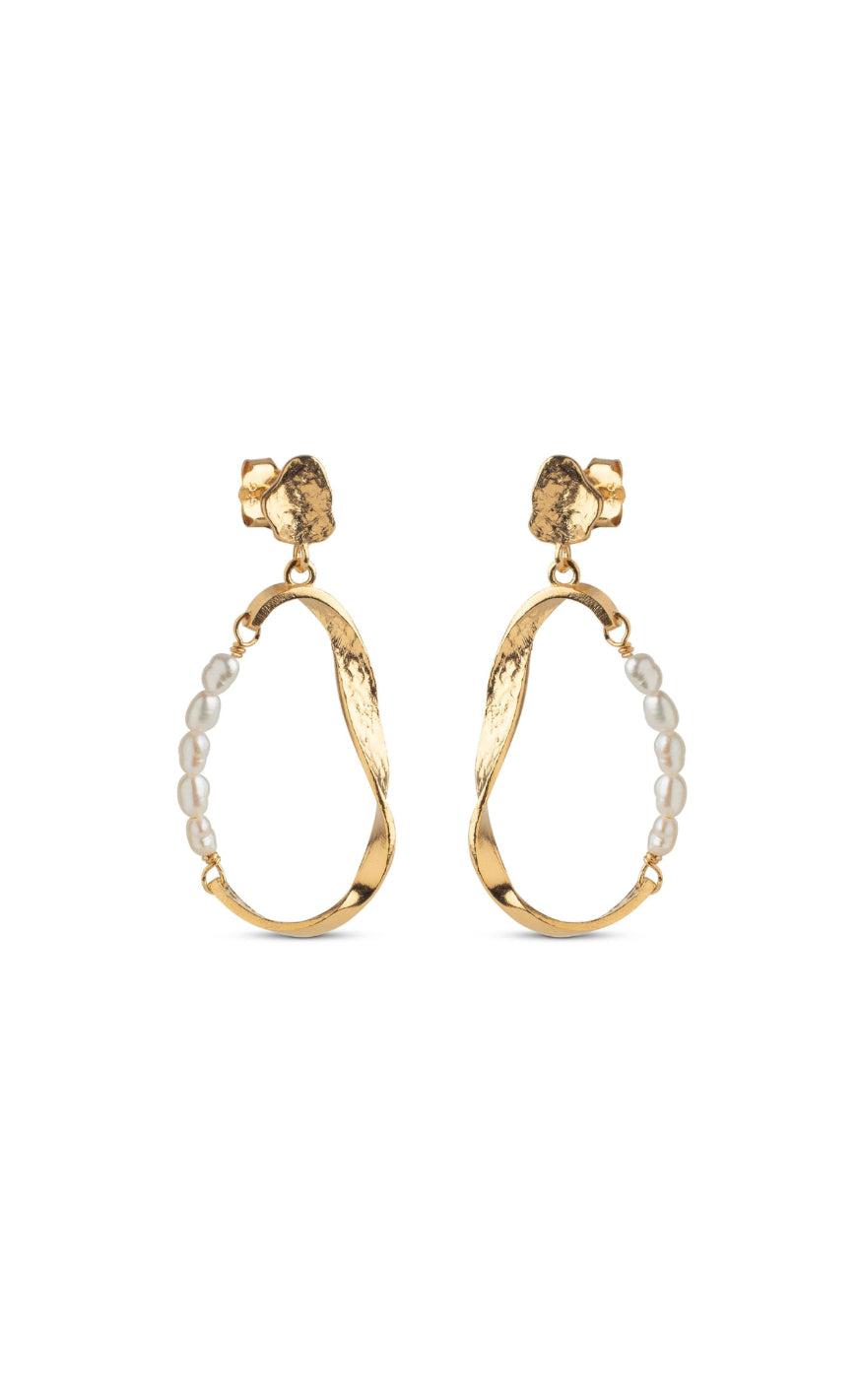 ENAMEL Copenhagen Ørering - Aloma Pearl Small - Gold Colour